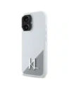 Buy Karl Lagerfeld KLHMP16SSCMKMPCH Apple iPhone 16 hardcase Silicone Initial Metal Logo MagSafe white - KLD21807 - {ean13} - Home Screen Store Europe