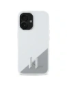 Buy Karl Lagerfeld KLHMP16SSCMKMPCH Apple iPhone 16 hardcase Silicone Initial Metal Logo MagSafe white - KLD21807 - {ean13} - Home Screen Store Europe