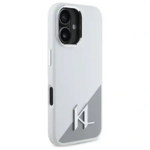 Kup Karl Lagerfeld KLHMP16SSCMKMPCH Apple iPhone 16 keménytok Szilikon Kezdeti Fém Logó MagSafe fehér - KLD21807 - {ean13} - Sklep Home Screen