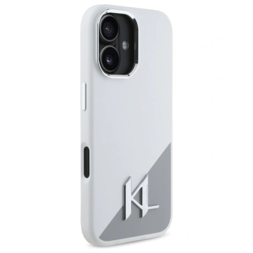 Kup Etui Karl Lagerfeld KLHMP16SSCMKMPCH Apple iPhone 16 hardcase silikonový počáteční kovový logo MagSafe bílý/white - KLD21807 - {ean13} - Sklep Home Screen