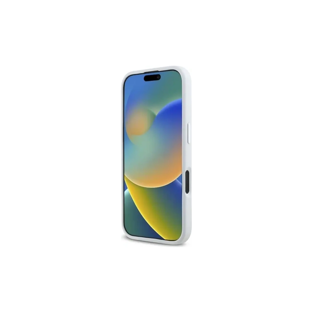 Etui Karl Lagerfeld KLHMP16SSCMKMPCH Apple iPhone 16 hardcase Silicone Initial Metal Logo MagSafe biały/white