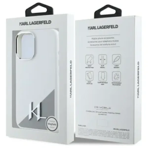 Kup Etui Karl Lagerfeld KLHMP16SSCMKMPCH Apple iPhone 16 hardcase silikonový počáteční kovový logo MagSafe bílý/white - KLD21807 - {ean13} - Sklep Home Screen
