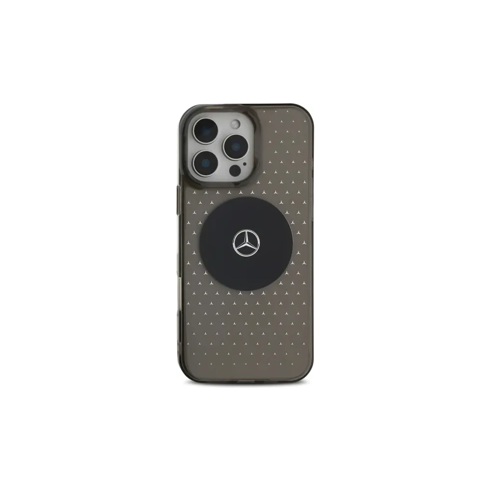 Etui Mercedes MEHMP16L23HCPK Apple iPhone 16 Pro hardcase MB Case Star Pattern MagSafe czarny/black