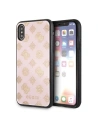 Etui Guess GUHCPXTGGPLP Apple iPhone X/XS jasně růžový/light pink hard case Peony G Double Layer Glitter