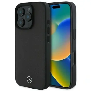 Kup Etui Mercedes MEHMP16L23RBARK Apple iPhone 16 Pro hardcase Textured And Plain Leather MagSafe černý/black - MRS245 - {ean13} - Sklep Home Screen