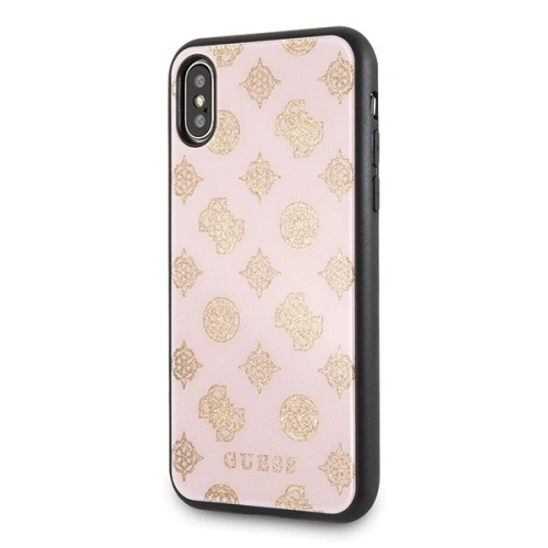Kup Etui Guess GUHCPXTGGPLP Apple iPhone X/XS jasnoróżowy/light pink hard case Peony G Double Layer Glitter - GUE343PNK - {ean13} - Sklep Home Screen