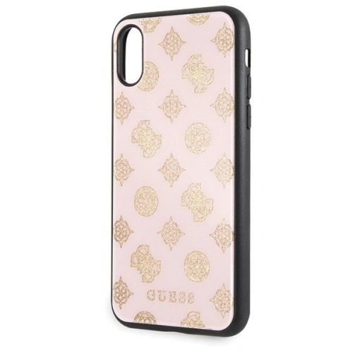 Kup Etui Guess GUHCPXTGGPLP Apple iPhone X/XS jasnoróżowy/light pink hard case Peony G Double Layer Glitter - GUE343PNK - {ean13} - Sklep Home Screen