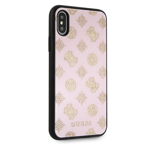 Kup Etui Guess GUHCPXTGGPLP Apple iPhone X/XS jasnoróżowy/light pink hard case Peony G Double Layer Glitter - GUE343PNK - {ean13} - Sklep Home Screen