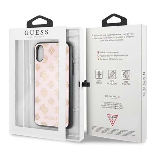 Kup Etui Guess GUHCPXTGGPLP Apple iPhone X/XS jasnoróżowy/light pink hard case Peony G Double Layer Glitter - GUE343PNK - {ean13} - Sklep Home Screen