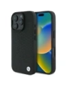 BMW BMHMP16L23RDDK Apple iPhone 16 Pro carcasă rigidă din piele semnată cu diamant și logo metalic MagSafe negru