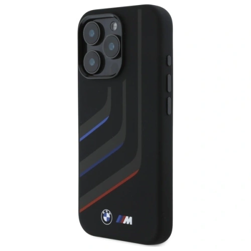 Kup BMW BMHMP16L23SLIK Apple iPhone 16 Pro husă din silicon cu linii rotative MagSafe neagră - BMW700 - {ean13} - Sklep Home Screen