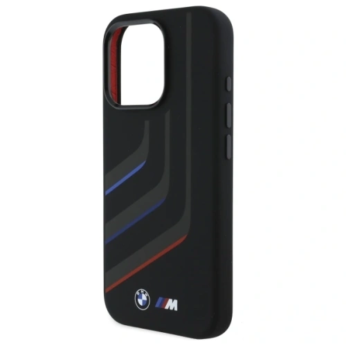 Kup BMW BMHMP16L23SLIK Apple iPhone 16 Pro husă din silicon cu linii rotative MagSafe neagră - BMW700 - {ean13} - Sklep Home Screen