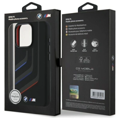 Kup BMW BMHMP16L23SLIK Apple iPhone 16 Pro husă din silicon cu linii rotative MagSafe neagră - BMW700 - {ean13} - Sklep Home Screen