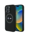 BMW BMHMP16L23SROK Apple iPhone 16 Pro keménytok M Szilikon Nyomtatott Gyűrű MagSafe fekete