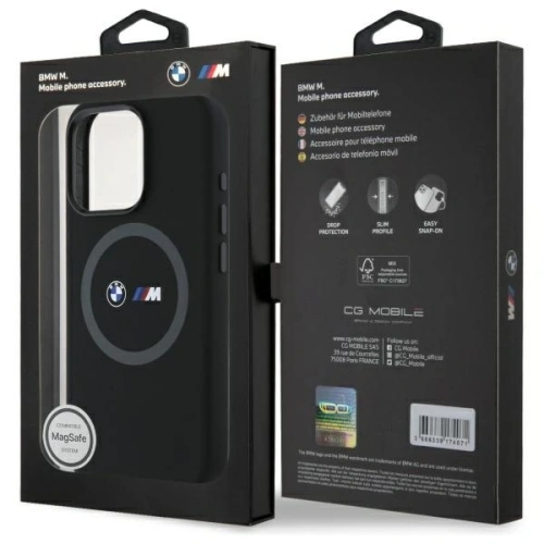 Kup BMW BMHMP16L23SROK Apple iPhone 16 Pro hardcase M Silicon Imprimat Ring MagSafe negru - BMW701 - {ean13} - Sklep Home Screen