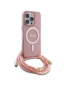 Buy Guess GUHMP16LHCTSGNSP Apple iPhone 16 Pro hardcase Crossbody Cord Script MagSafe pink - GUE4117 - {ean13} - Home Screen Store Europe