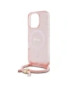 Buy Guess GUHMP16LHCTSGNSP Apple iPhone 16 Pro hardcase Crossbody Cord Script MagSafe pink - GUE4117 - {ean13} - Home Screen Store Europe