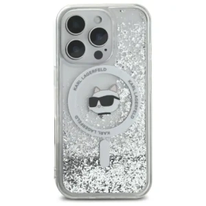 Buy Karl Lagerfeld KLHMP16XLGCHSGH Apple iPhone 16 Pro Max hardcase Liquid Glitter Choupette Head MagSafe transparent - KLD21808 - {ean13} - Home Screen Store Europe