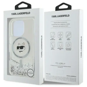 Buy Karl Lagerfeld KLHMP16XLGCHSGH Apple iPhone 16 Pro Max hardcase Liquid Glitter Choupette Head MagSafe transparent - KLD21808 - {ean13} - Home Screen Store Europe