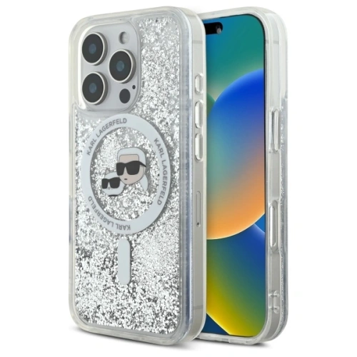 Kup Etui Karl Lagerfeld KLHMP16XLGKCSGH Apple iPhone 16 Pro Max hardcase Liquid Glitter Karl&Choupette Head MagSafe transparent - KLD21809 - {ean13} - Sklep Home Screen
