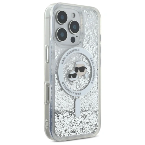 Kup Etui Karl Lagerfeld KLHMP16XLGKCSGH Apple iPhone 16 Pro Max hardcase Liquid Glitter Karl&Choupette Head MagSafe transparent - KLD21809 - {ean13} - Sklep Home Screen