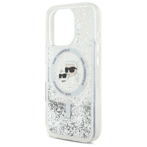 Kup Etui Karl Lagerfeld KLHMP16XLGKCSGH Apple iPhone 16 Pro Max hardcase Liquid Glitter Karl&Choupette Head MagSafe transparent - KLD21809 - {ean13} - Sklep Home Screen