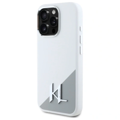 Kup Etui Karl Lagerfeld KLHMP16XSCMKMPCH Apple iPhone 16 Pro Max hardcase Silicone Initial Metal Logo MagSafe biały/white - KLD21811 - {ean13} - Sklep Home Screen