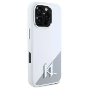 Kup Etui Karl Lagerfeld KLHMP16XSCMKMPCH Apple iPhone 16 Pro Max hardcase silikonový kovový logo MagSafe bílý/white - KLD21811 - {ean13} - Sklep Home Screen