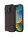 Mercedes MEHMP16L23RBGVR Apple iPhone 16 Pro keménytok MB Fa Imitáció Bőr MagSafe piros