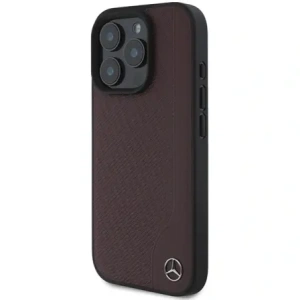Buy Mercedes MEHMP16L23RBGVR Apple iPhone 16 Pro hardcase MB Wood Imitation Leather MagSafe red - MRS247 - {ean13} - Home Screen Store Europe