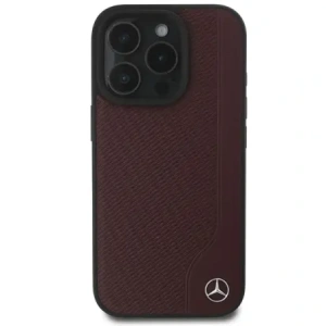Kup Etui Mercedes MEHMP16L23RBGVR Apple iPhone 16 Pro hardcase MB Wood Imitation Leather MagSafe červený/red - MRS247 - {ean13} - Sklep Home Screen