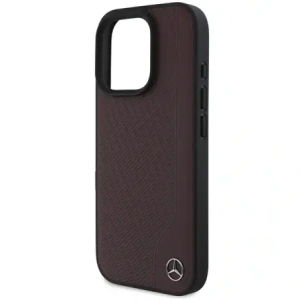Kup Etui Mercedes MEHMP16L23RBGVR Apple iPhone 16 Pro hardcase MB Wood Imitation Leather MagSafe czerwony/red - MRS247 - {ean13} - Sklep Home Screen
