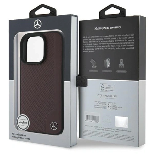 Kup Mercedes MEHMP16L23RBGVR Apple iPhone 16 Pro keménytok MB Fa Imitáció Bőr MagSafe piros - MRS247 - {ean13} - Sklep Home Screen