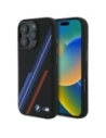 BMW BMHMP16L23SSPK Apple iPhone 16 Pro husă din silicon cu linii aleatorii MagSafe neagră