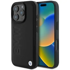 Kup Etui BMW BMHMP16LSLLBK Apple iPhone 16 Pro hardcase Leather Hot Stamp MagSafe czarny/black - BMW703 - {ean13} - Sklep Home Screen