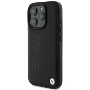 Buy BMW BMHMP16LSLLBK Apple iPhone 16 Pro hardcase Leather Hot Stamp MagSafe black - BMW703 - {ean13} - Home Screen Store Europe
