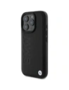 Buy BMW BMHMP16LSLLBK Apple iPhone 16 Pro hardcase Leather Hot Stamp MagSafe black - BMW703 - {ean13} - Home Screen Store Europe