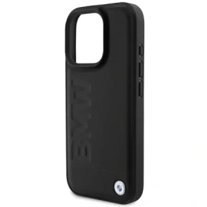 Buy BMW BMHMP16LSLLBK Apple iPhone 16 Pro hardcase Leather Hot Stamp MagSafe black - BMW703 - {ean13} - Home Screen Store Europe