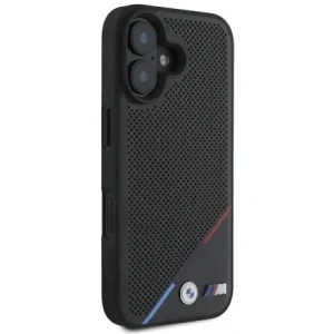 Kup Etui BMW BMHMP16S23PUPDK Apple iPhone 16 hardcase M Perforated Tricolor Line MagSafe černý/black - BMW705 - {ean13} - Sklep Home Screen