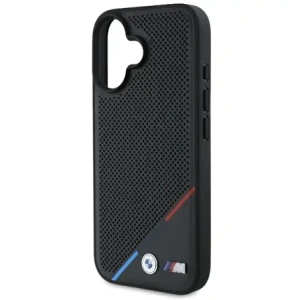 Kup BMW BMHMP16S23PUPDK Apple iPhone 16 hardcase M Perforált Tricolor vonal MagSafe fekete - BMW705 - {ean13} - Sklep Home Screen