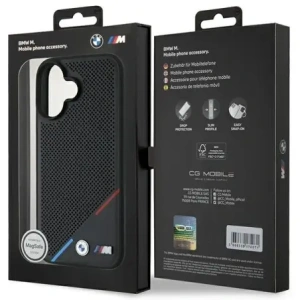 Kup Etui BMW BMHMP16S23PUPDK Apple iPhone 16 hardcase M Perforated Tricolor Line MagSafe černý/black - BMW705 - {ean13} - Sklep Home Screen