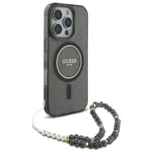 Kup Etui Guess GUHMP16LHGCRELSK Apple iPhone 16 Pro hardcase IML Glitter With Pearl Strap MagSafe czarny/czarny - GUE4122 - {ean13} - Sklep Home Screen