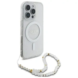 Kup Etui Guess GUHMP16LHGCRELST Apple iPhone 16 Pro hardcase IML Glitter With Pearl Strap MagSafe przeźroczysty/transparent - GUE4123 - {ean13} - Sklep Home Screen