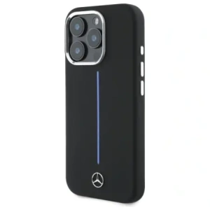 Kup Etui Mercedes MEHMP16L23SUMBK Apple iPhone 16 Pro hardcase Silicone Blue Stripe MagSafe czarny/black - MRS251 - {ean13} - Sklep Home Screen