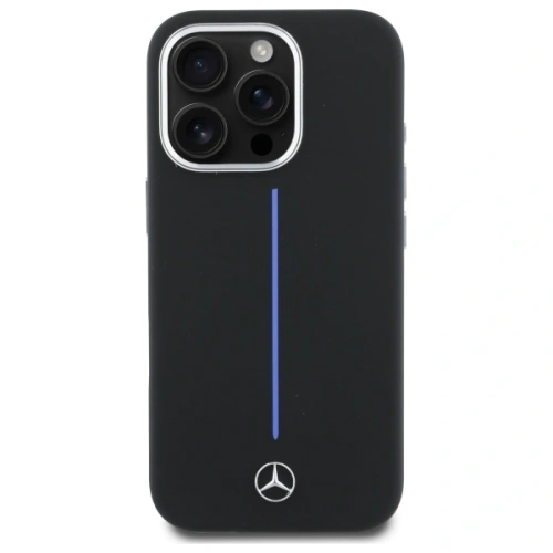 Kup Mercedes MEHMP16L23SUMBK Apple iPhone 16 Pro Hardcase Silikon Blau Streifen MagSafe schwarz - MRS251 - {ean13} - Sklep Home Screen