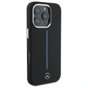 Kup Etui Mercedes MEHMP16L23SUMBK Apple iPhone 16 Pro hardcase Silicone Blue Stripe MagSafe czarny/black - MRS251 - {ean13} - Sklep Home Screen