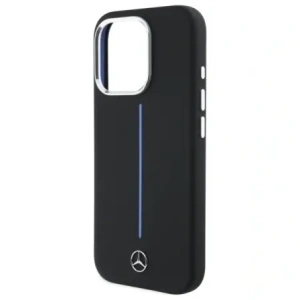 Buy Mercedes MEHMP16L23SUMBK Apple iPhone 16 Pro hardcase Silicone Blue Stripe MagSafe black - MRS251 - {ean13} - Home Screen Store Europe