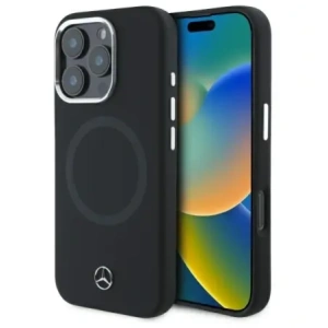 Kup Mercedes MEHMP16L23SUTTK Apple iPhone 16 Pro husă din silicon cu logo tonal MagSafe neagră - MRS252 - {ean13} - Sklep Home Screen