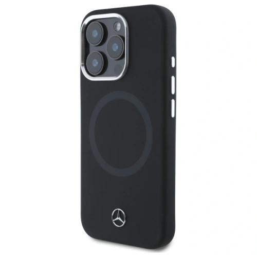 Kup Mercedes MEHMP16L23SUTTK Apple iPhone 16 Pro husă din silicon cu logo tonal MagSafe neagră - MRS252 - {ean13} - Sklep Home Screen