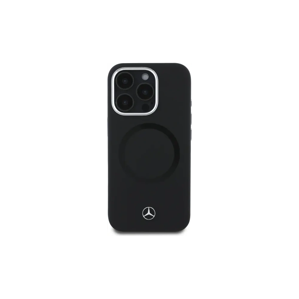 Etui Mercedes MEHMP16L23SUTTK Apple iPhone 16 Pro hardcase Silicone Tonal Logo MagSafe czarny/black